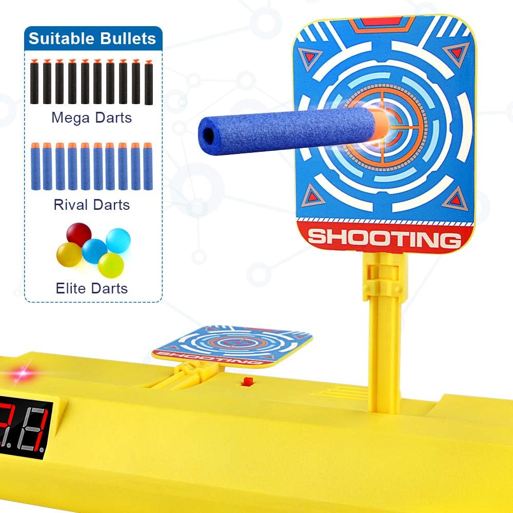 Blasland Digital Target - Electronic Auto Scoring Reset Shooting Digital Target Toy with 4 Targets (20 Pcs Darts and 1 Hand Wrist Band Included): Toys & Games