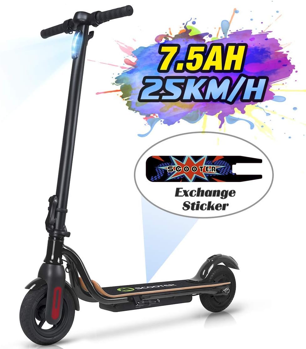 MEGAWHEELS S10 Electric Scooter Commute to Work or Ride for Fun, 7500 mAh Long Range Battery, Up to 25 KM/H, 8.0" Tires, Portable and Folding Commuter Electric Scooter for Adults