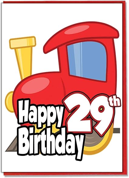 Biglietto Di Auguri Per 29 Compleanno Con Trenino Giocattolo Per Uomini Figlio Nipote Papa Fratello Marito Fidanzato Amico Amazon It Cancelleria E Prodotti Per Ufficio