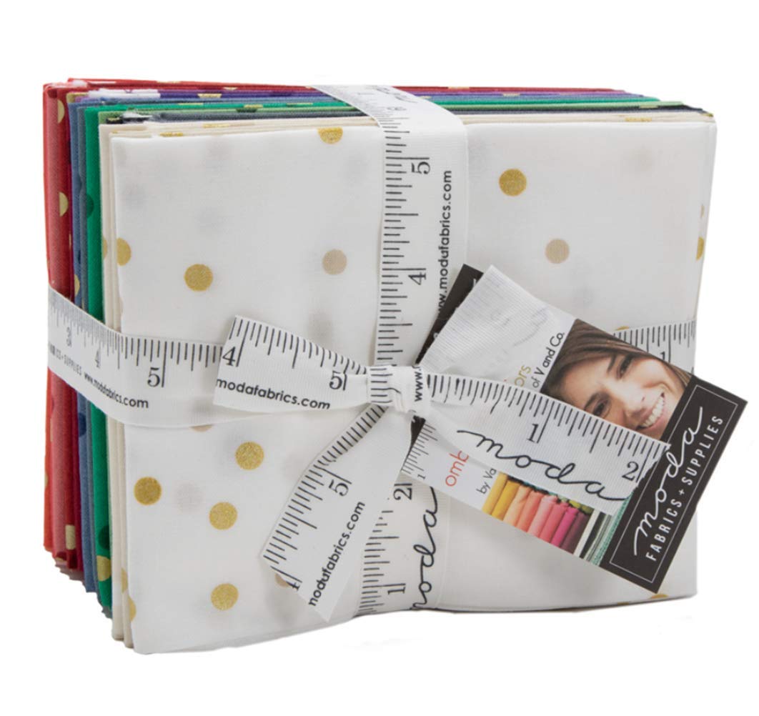 Moda Ombre Confetti Metallic New Colors Fat Quarter Bundle by V and Co. 10807ABMN