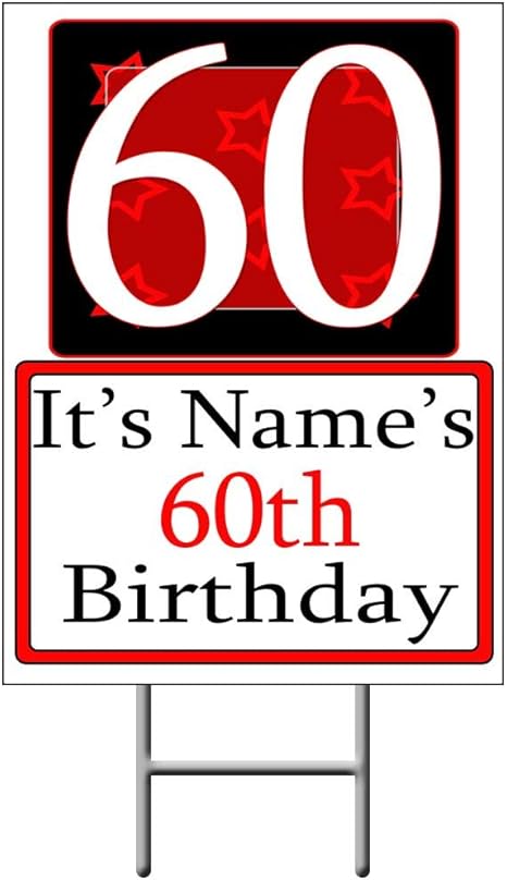 Amazon.com: Personalized 60 Year Old Yard Sign (Each) - Customized by ...