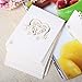 Jypc 50pcs Wedding Party Table Name Place Cards Favor Decor Love Heart Laser Cut Design (White)