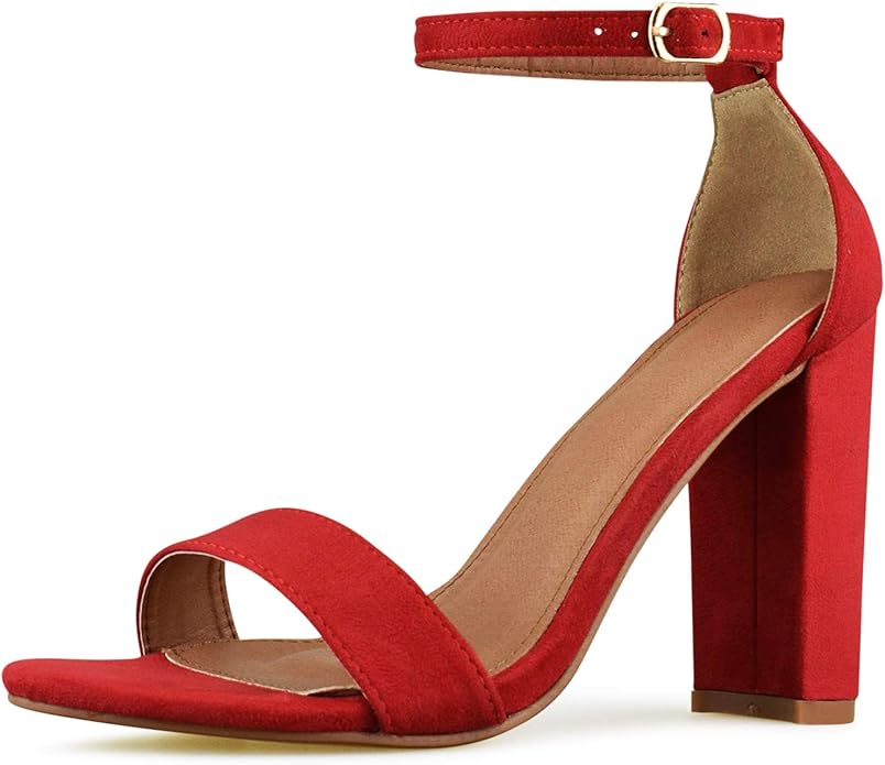 Amazon.com | Wild Diva Women's High Chunky Block Heel Pump Dress Heeled Sandals | Heeled Sandals