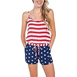 Respctful✿Womens Jumpsuit American Flag Print
