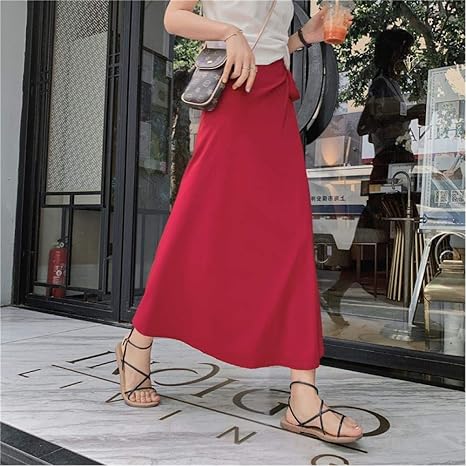 Amazon Co Jp プリーツスカートシフォンレトロなワンピースレース韓国夏ピンクレディーススプリットビーチラップスカート女性 ホーム キッチン