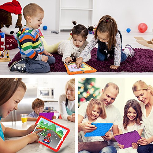 Fintie New iPad 2017 9.7 Inch / iPad Air 2 / iPad Air Case - [Honey Comb Series] Light Weight Anti Slip Kids Friendly Shock Proof Silicone Protective Cover for Apple iPad 2017, iPad Air 1 2, Black