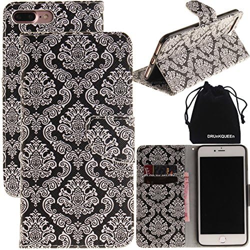iPhone 7 Plus Case, iPhone 8 Plus Case, Wallet Purse Type Leather Credit Cards Case with Cellphone Holder Flip Cover for iPhone 8Plus 7Plus
