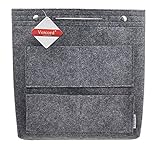 Vercord Felt Tote Handbag Purse Pocketbook Organizer Insert Divider Shaper Bag in Bag, Xlarge-Dark Grey