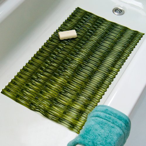Bamboo bath mat - green