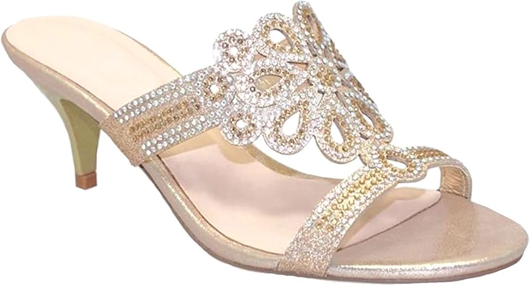 gold heels and clutch bag