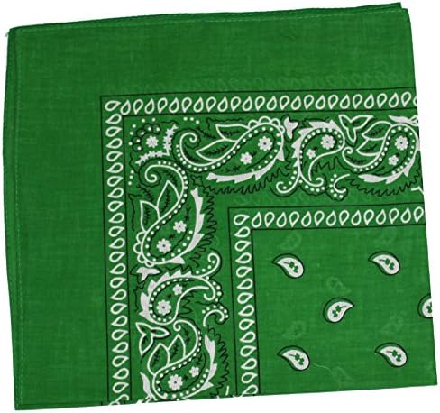 Ted and Jack - Western Style Cotton Cowboy Bandana (Kelly Green)
