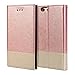 GMYLE iPhone 6s Plus Case, Wallet Case Clip for iPhone 6S Plus – Pink & Champagne Gold Slim Hard Back Case