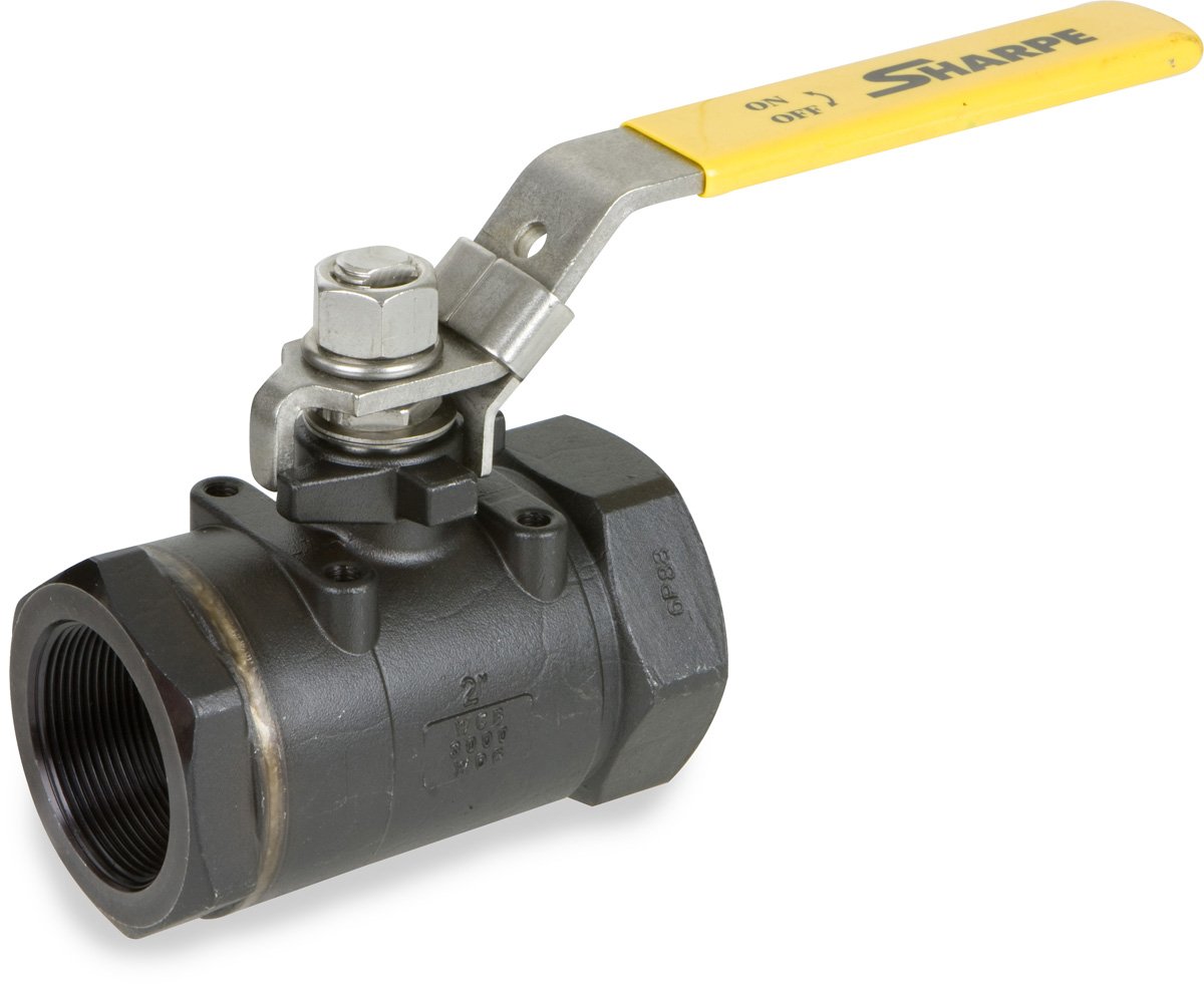 Sharpe Valves 50C747 Series Carbon Steel Ball Valve, Two Piece, Inline