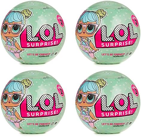 Shabuy Set of 4 LOL Surprise Dolls Lil Outrageous Littles Series 2 Lets Be Friends Mystery Pack