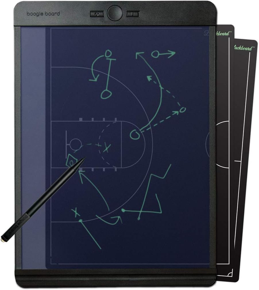 Amazon Com Boogie Board Blackboard Coach S Edition Paperless Writing Tablet Includes Basketball Baseball Football And Soccer Templates Authentic Boogie Board Computers Accessories