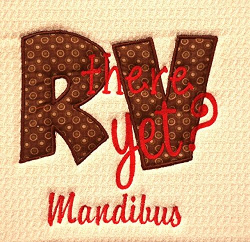 Custom Dish Drying Mat, Coffeepot Mat, RV Decor, Top of the Line Schroeder and Tremayne Mat, Machine Wash/Dry, Choice of Mat and Applique Colors, (Option to add name)