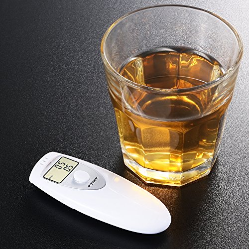 GDbow Breathalyzer Portable Digital Alcohol Tester for Personal Use -White