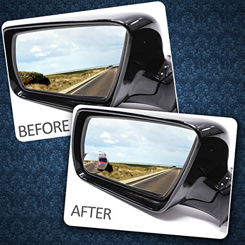 Zone Tech Blind Spot Adjustable Mirrors - 2-Pack Premium Quality Blind Spot Mirror Adjustable Stick-On Exterior Side Mirror for All Cars Motorcycles Trucks Snowmobiles - Thumbnail 3
