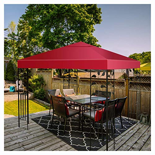Canopy & Gazebo, 10' x 10' 1-Tier or 2-Tier 3 Colors Patio Canopy Top Replacement Cover, 2 Tier Green - Thumbnail 4