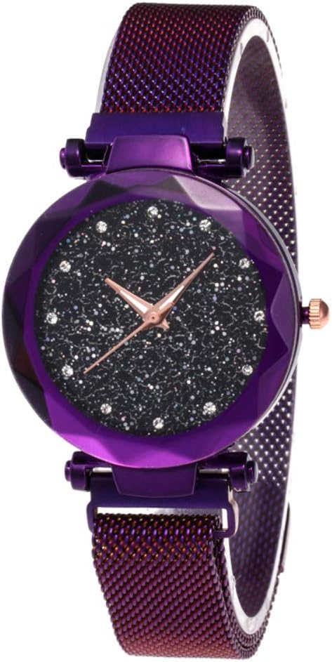 Ladies Diamond Starry Sky Watch with a Beautiful Gift Box,Fashion Waterproof Magnet Strap for Women Gorgeous Ladies Gift