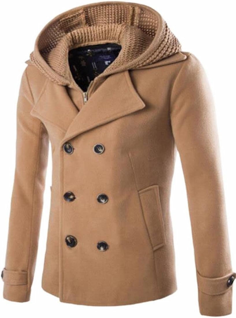 slim pea coat mens