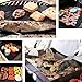 JiaHui Grill Mat Set of 4 - 100% Non-stick BBQ Grill Mats - FDA-Approved, PFOA Free, Reusable and Easy to Clean - Works on Gas , Charcoal , Electric Grill and More - 15.75 x 13 Inch (Black)