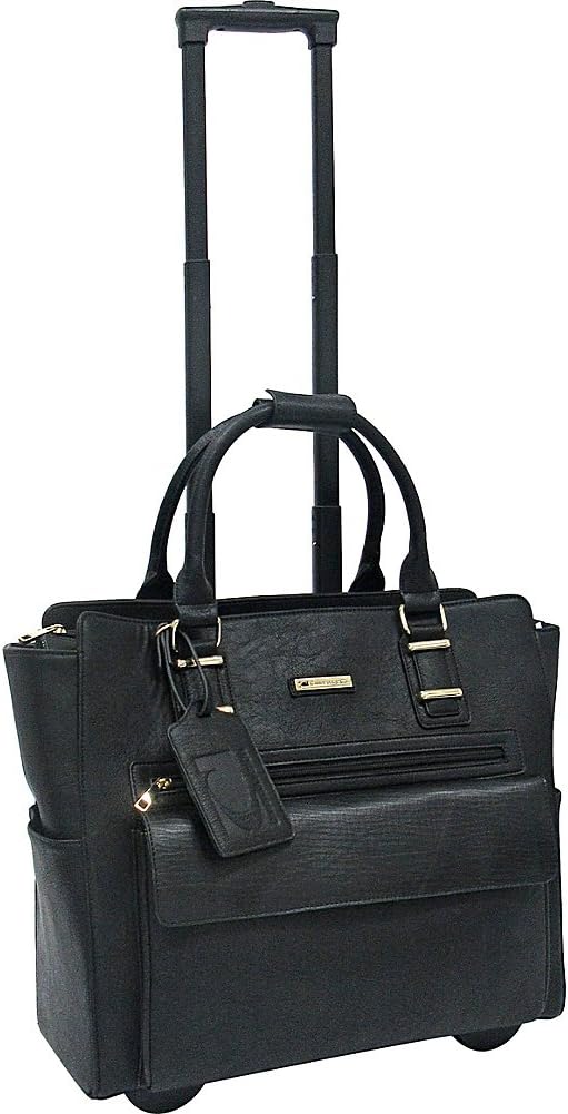 Cabrelli & Co. Fashion Executives Gwenyth Gold 15'Rolling Briefcase - Black