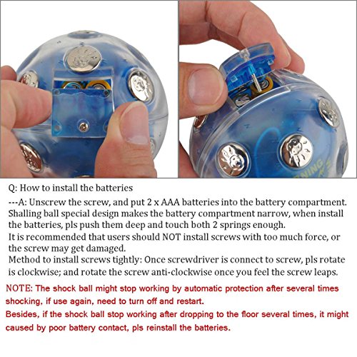 ThinkTop Adventure Funny Toy Electronic Shock Ball Shocking Hot Potato Game Novelty Gift Fun Joking for Party Christmas - Thumbnail 6