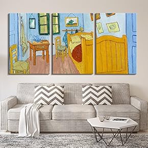 3 Panel The Bedroom by Vincent Van Gogh...