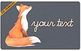 Artsbaba Doormat Personalized Your Text Door Mat Fox Doormats Monogram Non-Slip Doormat Non-Woven Fabric Floor Mat Indoor Entrance Rug Decor Mat 30" x 18"