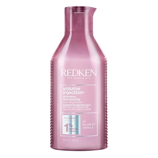 REDKEN VOLUME INJECTION SHAMPOO | LIGHTWEIGHT VOLUME SHAMPOO FOR FINE HAIR | ADDS VOLUME, LIFT, AND BODY TO FLAT HAIR | SOFT, SHINY FINISH | PARABEN FREE