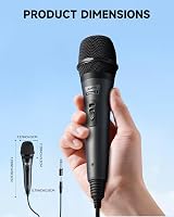 Moukey Dynamic Microphone Cardioid Wired Mic with 13ft Cable Gray view 7
