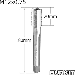 Burkit M12 X 0.75 Tap and Die Set, M12 x 0.75