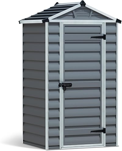 Palram Canopia SkyLight Tool Shed 4x3 Dark Grey Polycarbonate Rust Resistant UV
