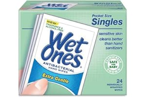 WET ONES Sensitive Skin Hand Wipes, Singles Extra Gentle Fragrance & Alcohol Free 24 ea