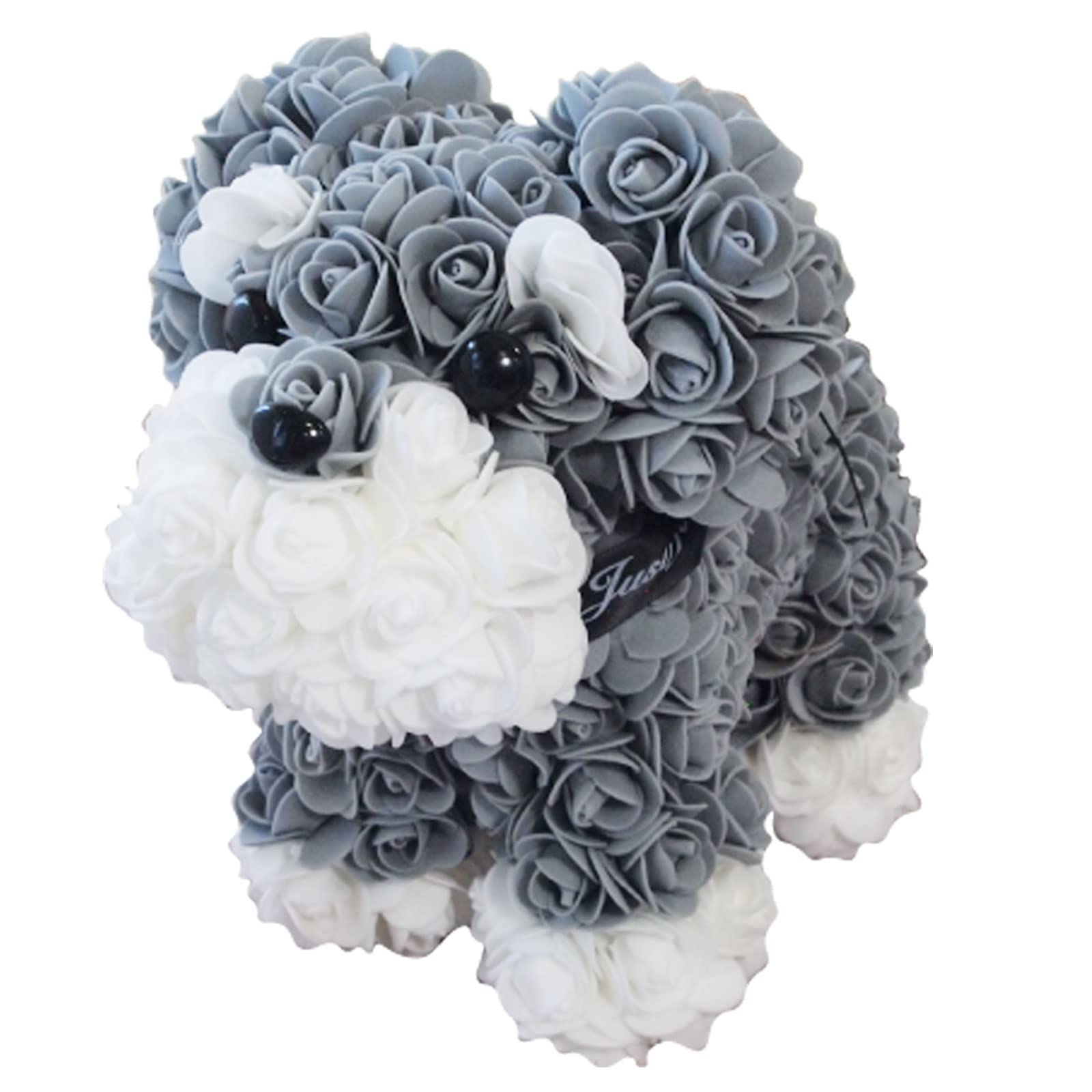 ＳａｉｋａＬｉｆｅ フラワードッグ ミニチュアシュナウザー 1個 母の日 花 ギフト ローズ犬 誕生日 お祝い 薔薇 バラ 造花 犬グッズ うちの子グッズ の商品画像
