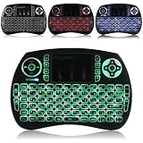 iPazzPort 3-color Backlit Wireless Mini Keyboard and Mouse Touchpad for Raspberry Pi 3 Windows, Android, Google, Smart TV, Linux, Mac  KP-810-21SDL-RGB