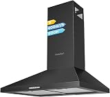 COMFEE' 60 cm Chimney Cooker Hood PYRA17B-60 with LED 3 speeds Duct/Recirc