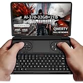 LANRUO GPD Win Mini 2025 [AMD AI 370-32GB+2TB] 7 Inches Mini Handheld Win 11 PC Game Console Gameplayer 1920X1080 Touchscreen Laptop Tablet PC (Black, AI 370-32GB+2TB)