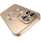 Misscase Magnetic Case for iPhone 14 Pro with Camera Lens Protector,Compatible with Magsafe,Full Protection Slim Smooth Anti-Scratch Soft TPU Bumper Phone Case for iPhone 14 Pro Gold