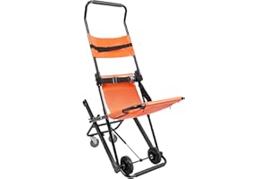 SAHUANIYE Stair Chair, Aluminum Alloy Folding Stair Chair for Seniors, Portable Transpor Stair Chairs with 4 Wheels, Mobility Aid for Stairs, Load Capacity 350.53lbs, Used for Transporting Elderly, Patients
