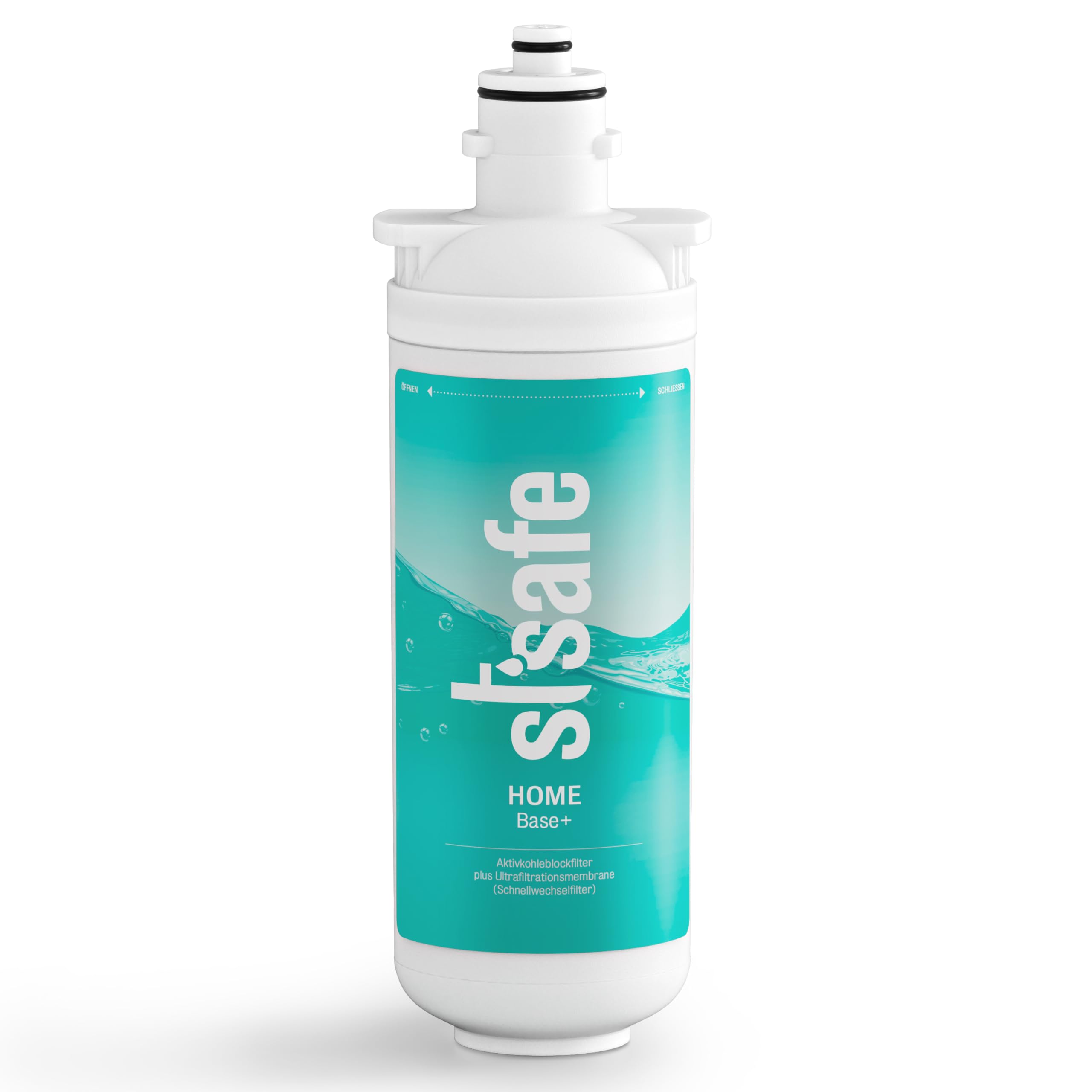 Staysafe Base+ Replacement Filter, Under-Sink Water Filter Replacement Cartridge Suitable for Staysafe Filters from the Home Series, Drinking Water Filter with Quick Change System and Double