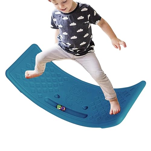 Green Balance Board Rocking Wobble Board Toddle,kids Rocking Seesaw Balance Board,Curved Balance ...