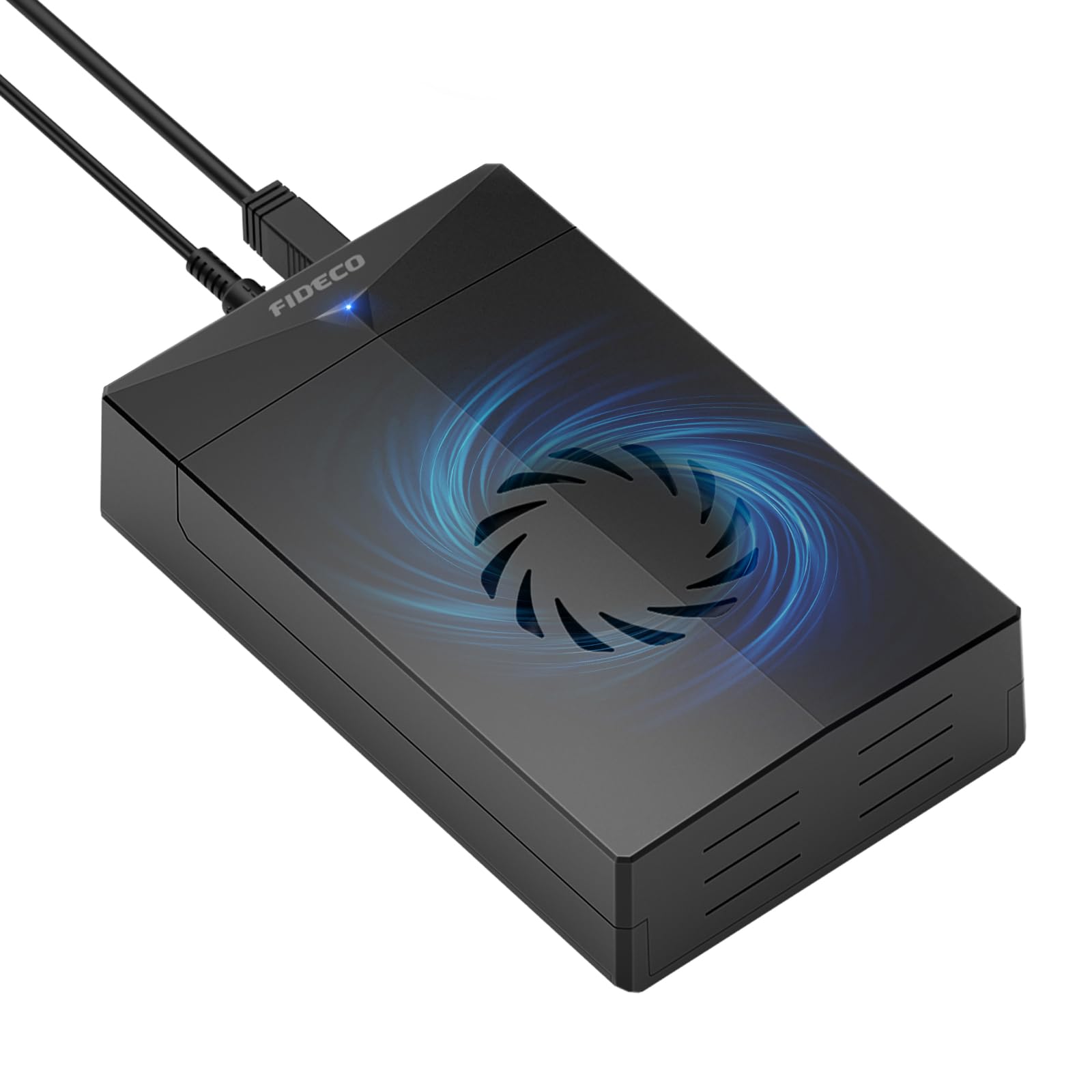 FIDECO Hard Drive Enclosure, USB 3.0 to SATA Hard Drive Docking Station with Cooling Fan, HDD Enclosure for 2.5 or 3.5 inch SATA hard drive, Support UASP, Ultimate Heat Dissipation