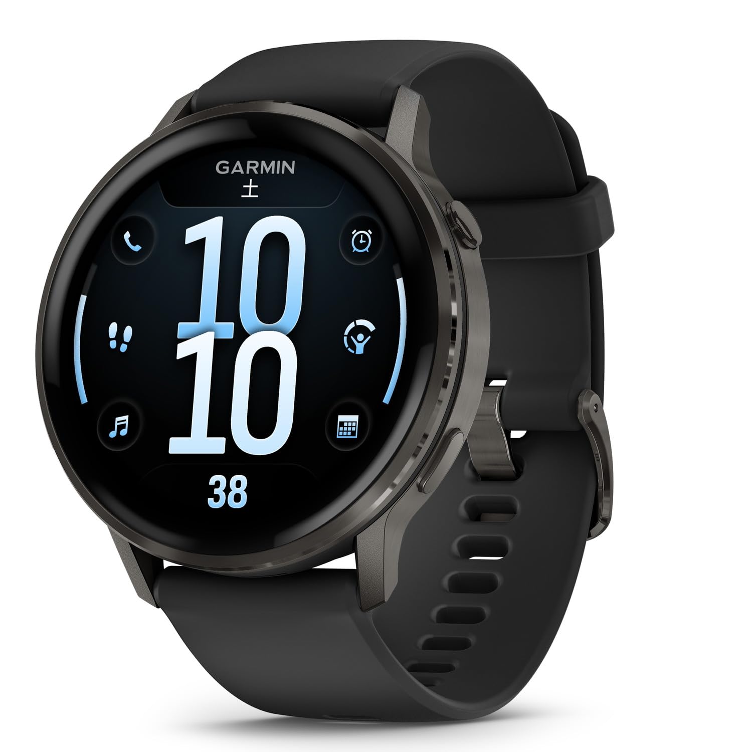 GARMIN(ガーミン)Venu 4 Slate/Black 45mm スマートウォッチ AMOLED ディスプレイ ロングバッテリー 健康 フィットネス ワークアウト Suica対応/心拍センサー/ストレスレベル・睡眠時間測定/iOS・アンドロイド対応/心電図(ECG)アプリ対応モデル