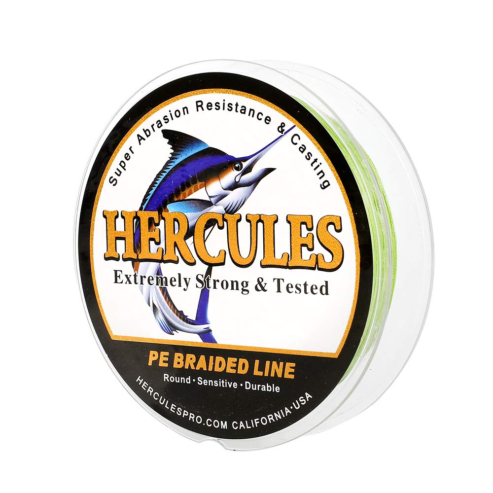 HERCULES Super Cast 300M 328 Yards Braided Fishing Line 30 LB Test for Saltwater Freshwater PE Braid Fish Lines Superline 8 Strands - Army Green, 30LB (13.6KG), 0.28MM — image 1