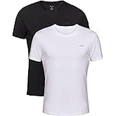 NUDUS Men’s Premium Cotton T-Shirts – Pack of 2 Tees – Luxury Slim Fit Undershirts & Casual Shirts for Men - Crew Neck