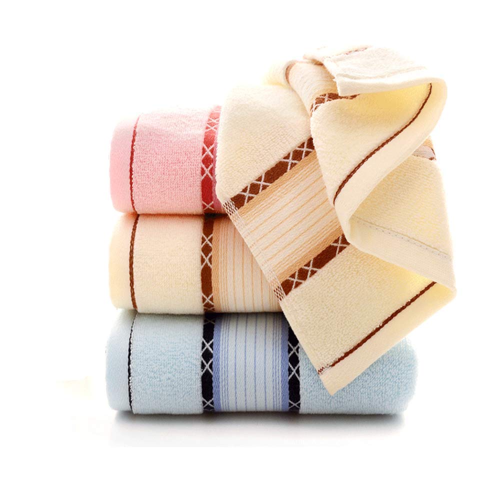Qrity 3 Units Sport Towels Set 35x75cm 100% Cotton Hand Towels, Incredibly Absorbent (Variety), for Beach, Bath, Hand, Face, Gym or Spa