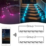 INDARUN RGBW WiFi LED Decking Lights IP67 Ø45MM 12V 10 Pack view 7