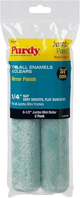 Purdy 2-Pack Jumbo Mini Roller Replacements 6-1/2 In Mohair 1/4 in view 1